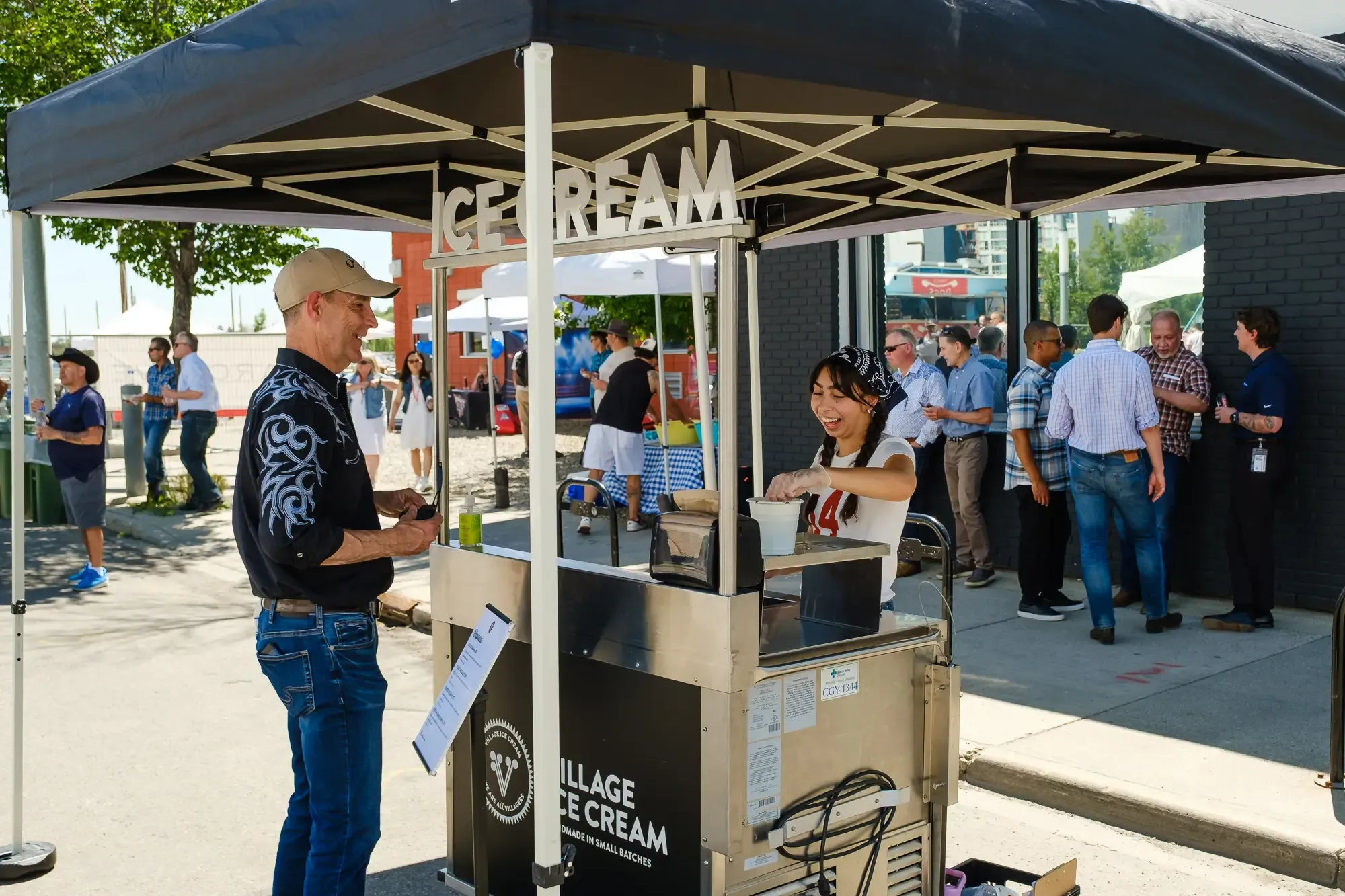 Calgary corporate event photography - Arcurve Stampede ice cream cart