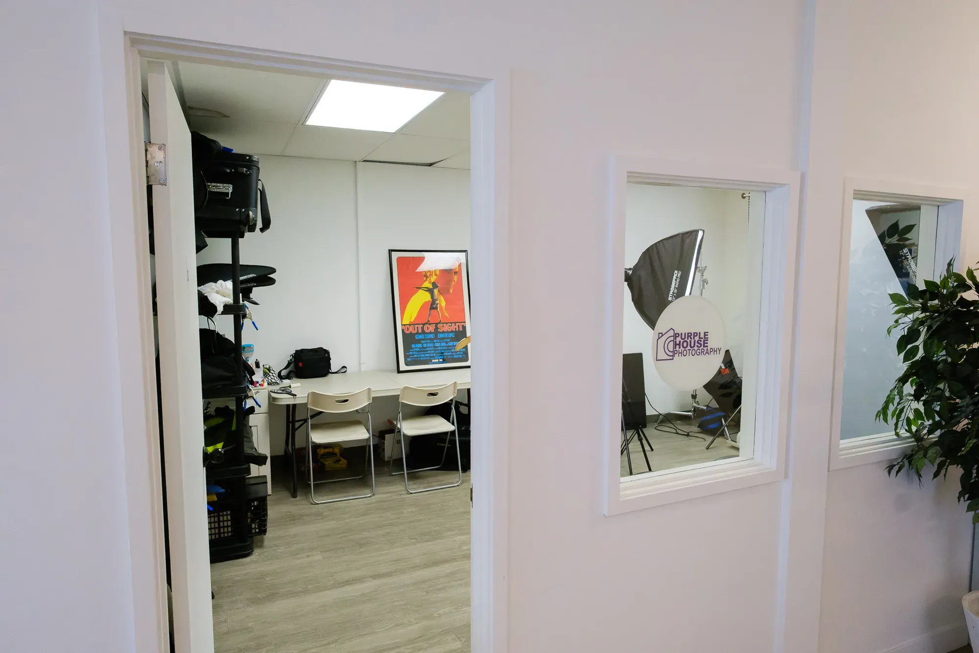 Purple House Photography Calgary studio - branded headshot space