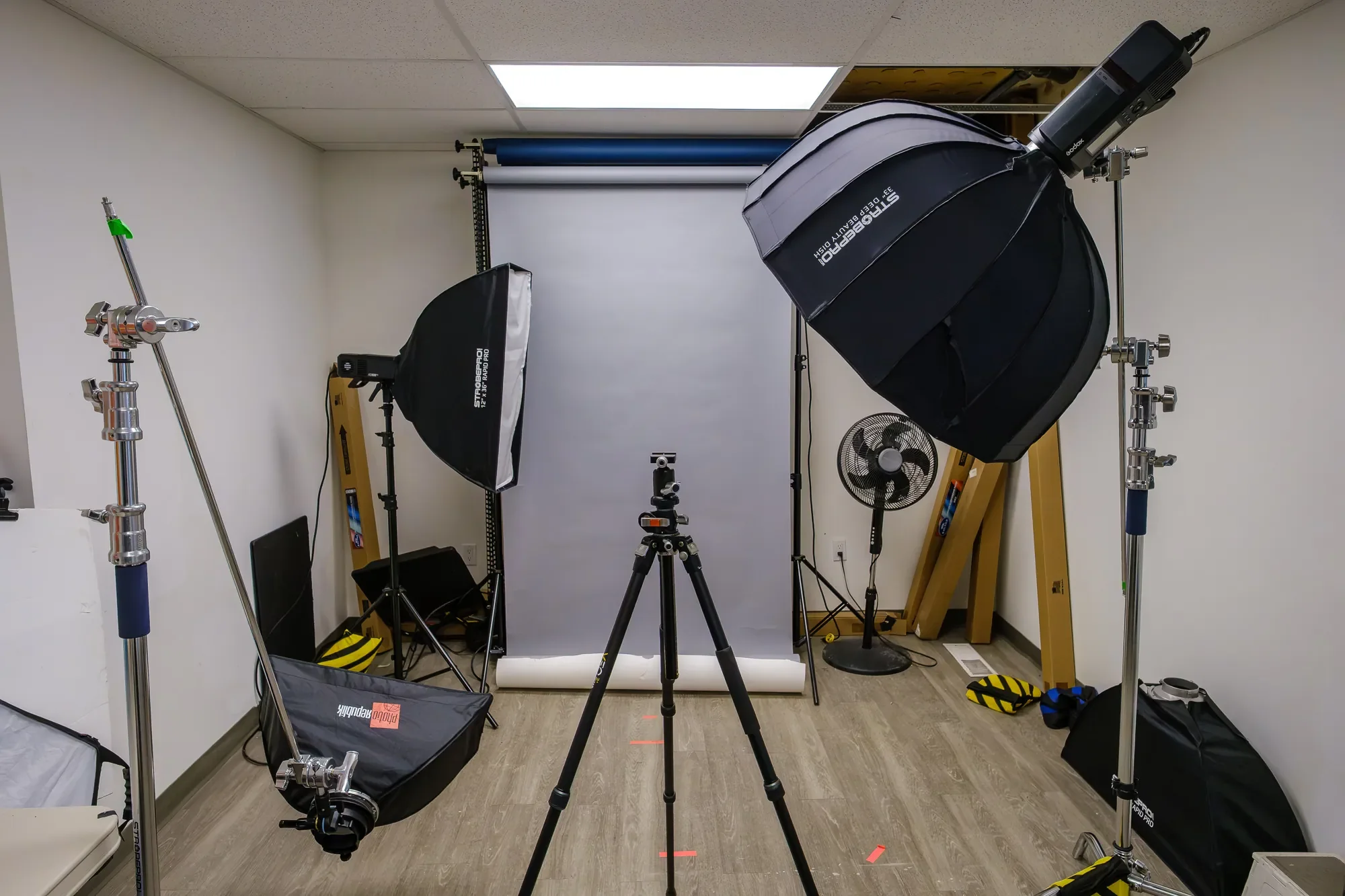 Purple House Photography studio interior Calgary Sunalta - professional headshot space